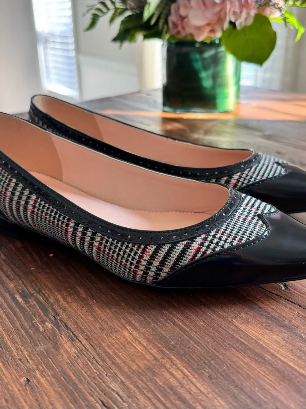NWOT JCrew Plaid Pointed-Toe Women's Flats | 9.5